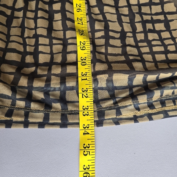 Calvin Klein Rushed Mesh‎ Pencil Midi Skirt Women's 14 Cocktail Eclectic Artsy - Picture 11 of 11